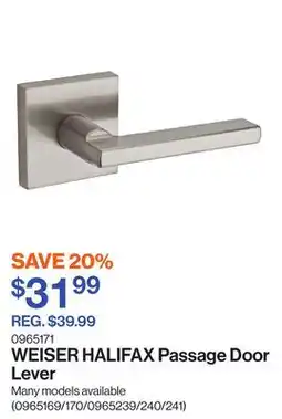 Patrick Morin HALIFAX Passage Door Lever offer