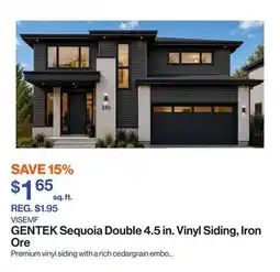 Patrick Morin Sequoia Double 4.5 in. Vinyl Siding, Iron Ore offer