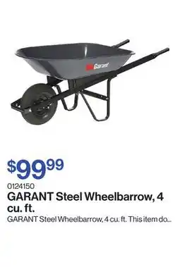 Patrick Morin Steel Wheelbarrow, 4 cu. ft offer