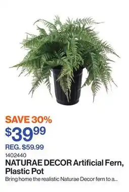 Patrick Morin Artificial Fern, Plastic Pot offer