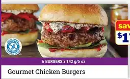 M & M Food Market Gourmet Chicken Burgers offer