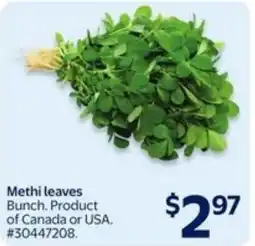 Walmart Methi leaves offer