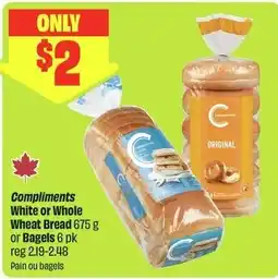 FreshCo Compliments White or Whole Wheat Bread or Bagels offer