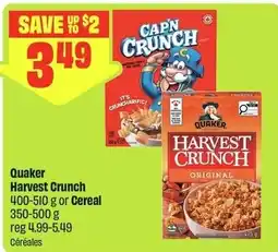 FreshCo Quaker harvest crunch or cereal offer