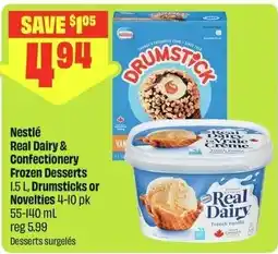 FreshCo Nestlé real dairy & confectionery frozen desserts, drumsticks or novelties offer