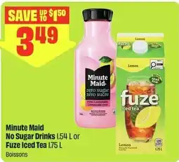 FreshCo Minute maid no sugar drinks or fuze iced tea offer