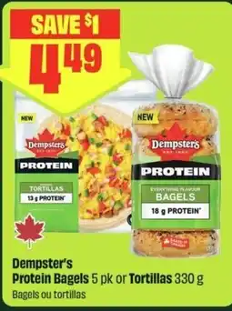 FreshCo Dempster's protein bagels or tortillas offer