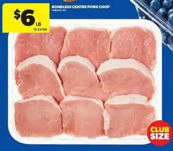 Boneless centre pork chop
