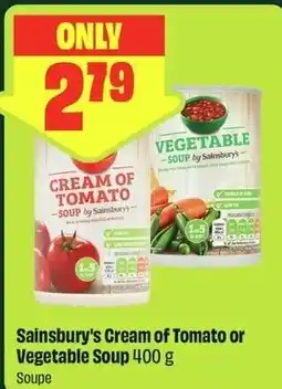 FreshCo Sainsbury's Cream of Tomato or Vegetable Soup offer