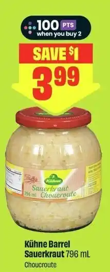 FreshCo Kühne Barrel Sauerkraut offer