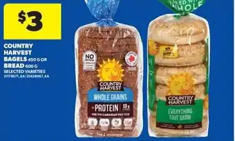 Real Canadian Superstore Country harvest bagels or bread offer