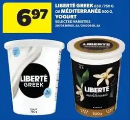Real Canadian Superstore Liberté greek or méditerranée, yogurt offer