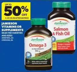 Real Canadian Superstore Jamieson vitamins or supplements offer