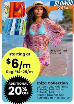 Fabricland Ibiza Collection offer