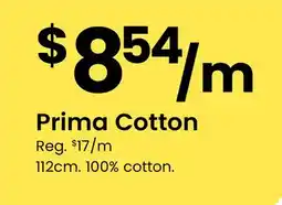 Fabricland Prima Cotton offer