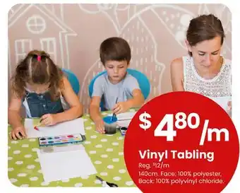 Fabricland Vinyl Tabling offer