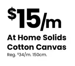 Fabricland At Home Solids Cotton Canvas offer