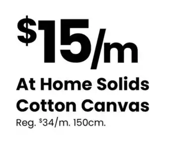 Fabricland At Home Solids Cotton Canvas offer