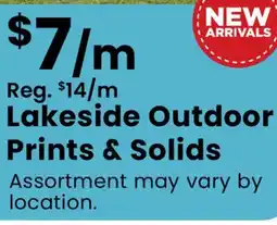 Fabricland Lakeside Outdoor Prints & Solids offer