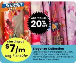 Fabricland Eleganza Collection offer