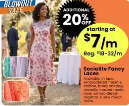 Fabricland Socialite Fancy Laces offer