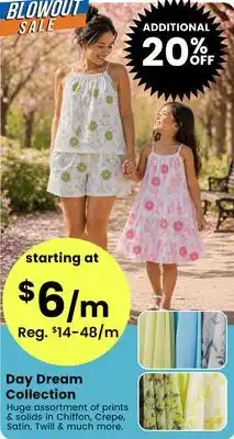 Fabricland Day Dream Collection offer