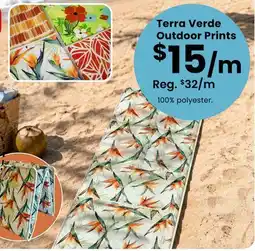 Fabricland Terra Verde Outdoor Prints offer