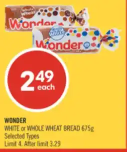 Shoppers Drug Mart WONDER WHITE or WHOLE WHEAT BREAD offer