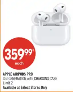 Shoppers Drug Mart APPLE AIRPODS PRO 3rd GENERATION with CHARGING CASE offer