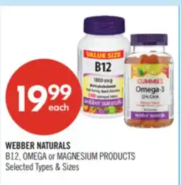 Shoppers Drug Mart WEBBER NATURALS B12, OMEGA or MAGNESIUM PRODUCTS offer