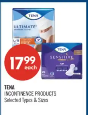 Shoppers Drug Mart TENA INCONTINENCE PRODUCTS offer