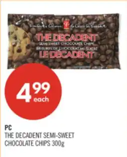 Shoppers Drug Mart PC THE DECADENT SEMI-SWEET CHOCOLATE CHIPS offer