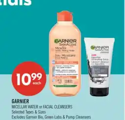 Shoppers Drug Mart GARNIER MICELLAR WATER or FACIAL CLEANSERS offer