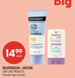 Shoppers Drug Mart NEUTROGENA or AVEENO SUN CARE PRODUCTS offer