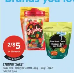 Shoppers Drug Mart CARNABY SWEET HARD FRUIT (180g) or GUMMY (300g-400g) CANDY offer