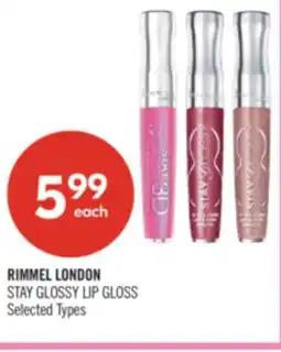 Shoppers Drug Mart RIMMEL LONDON STAY GLOSSY LIP GLOSS offer