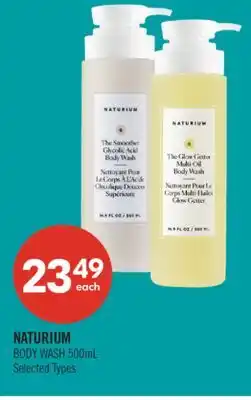 Shoppers Drug Mart NATURIUM BODY WASH offer