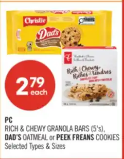Shoppers Drug Mart PC RICH & CHEWY GRANOLA BARS (5's), DAD'S OATMEAL or PEEK FREANS COOKIES offer