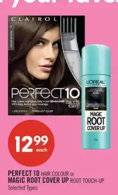 Shoppers Drug Mart PERFECT 10 HAIR COLOUR or MAGIC ROOT COVER UP ROOT TOUCH-UP offer