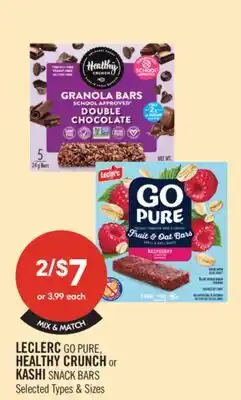 Shoppers Drug Mart LECLERC GO PURE, HEALTHY CRUNCH or KASHI SNACK BARS offer