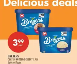 Shoppers Drug Mart BREYERS CLASSIC FROZEN DESSERT offer