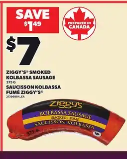 Independent City Market ZIGGY'S SMOKED KOLBASSA SAUSAGE offer