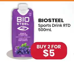 Healthy Planet BIOSTEEL Sports Drink RTD offer