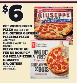 Independent City Market PC WOOD-FIRED PIZZA, 366-413 G OR DR. OETKER GIUSEPPE PIZZERIA PIZZA, 480-785 G offer