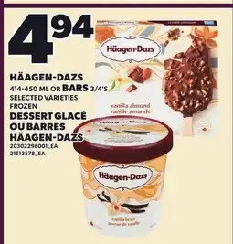 Independent City Market HÄAGEN-DAZS, 414-450 ML OR BARS, 3/4's offer