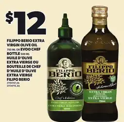 Independent City Market FILIPPO BERIO EXTRA VIRGIN OLIVE OIL, 750 ML OR EVOO CHEF BOTTLE 500 ML offer