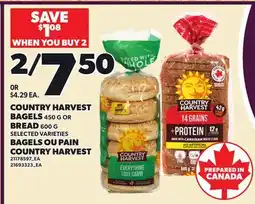 Independent City Market COUNTRY HARVEST BAGELS, 450 G OR BREAD, 600 G offer