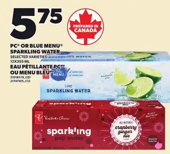 Independent City Market PC OR BLUE MENU SPARKLING WATER offer