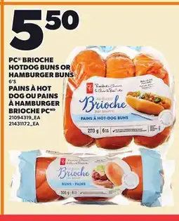 Independent City Market PC BRIOCHE HOTDOG BUNS OR HAMBURGER BUNS, 6'S offer