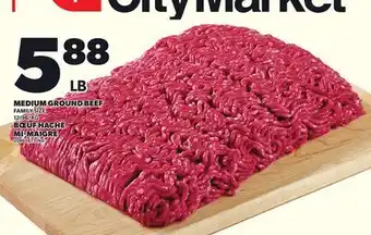 Independent City Market MEDIUM GROUND BEEF offer
